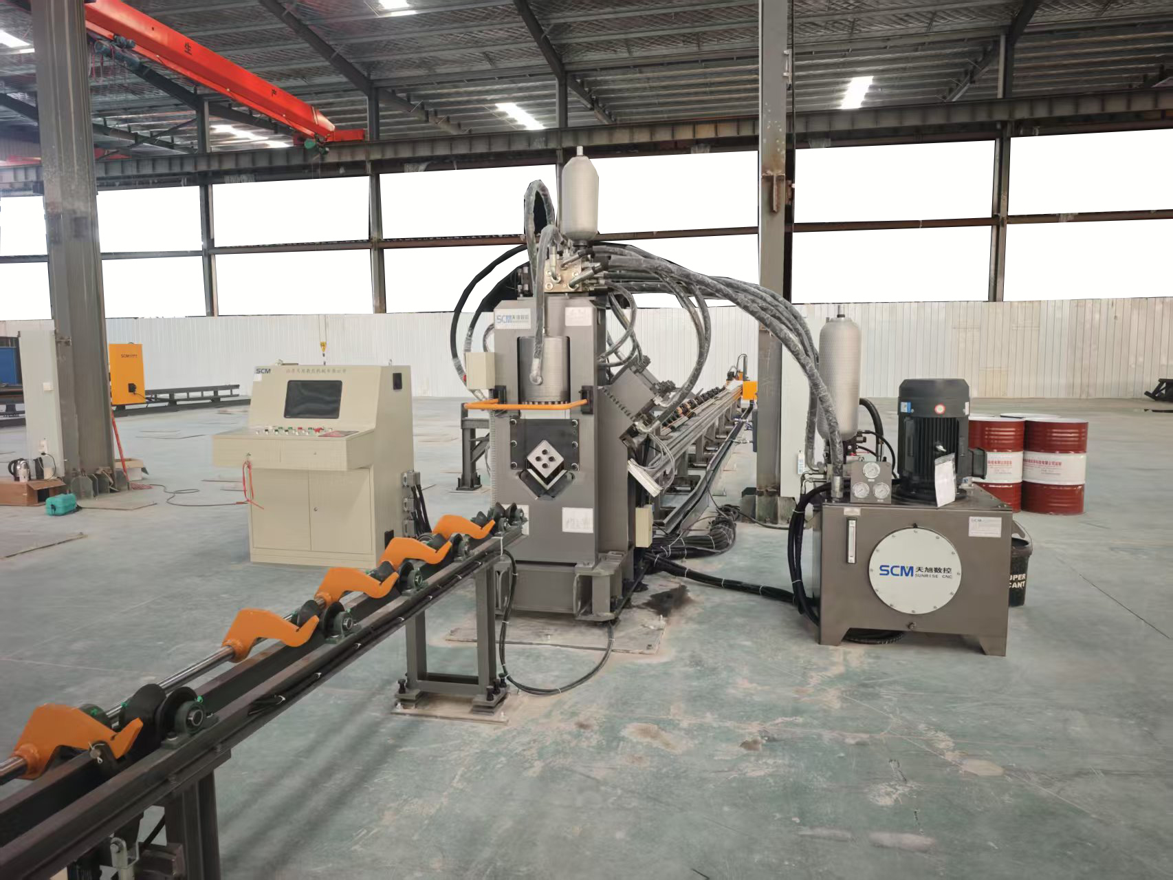 High Speed CNC Punching, Marking & Shearing Line for Angles