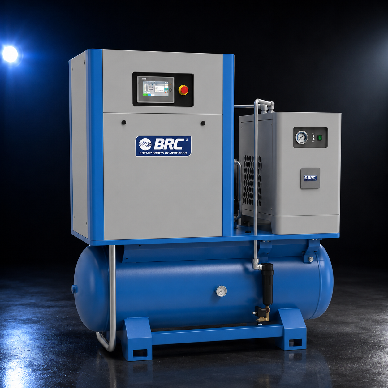 BRC Tank-Mounted Screw Air Compressor